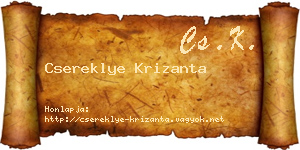 Csereklye Krizanta névjegykártya